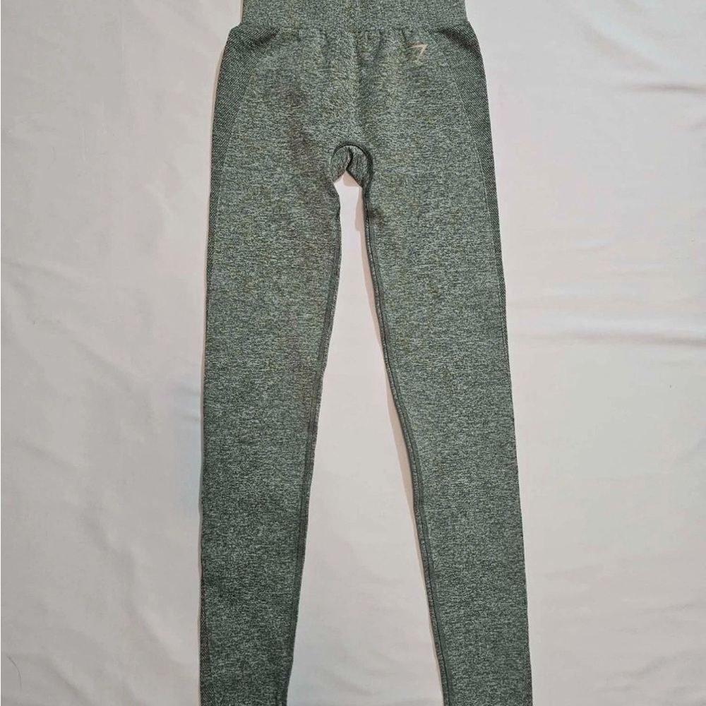 GymShark Flex High-Waisted Leggings Green Marl Size XS‎